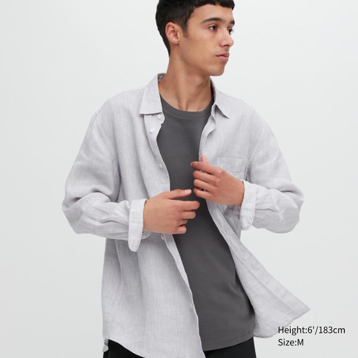 Uniqlo Premium Linen Long-sleeve Shirt