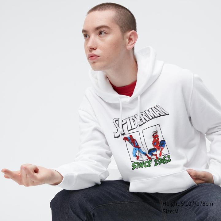 Uniqlo Spider-man 60th Anniversary Amazing Years Long-sleeve Sweat Pullover Hoodie