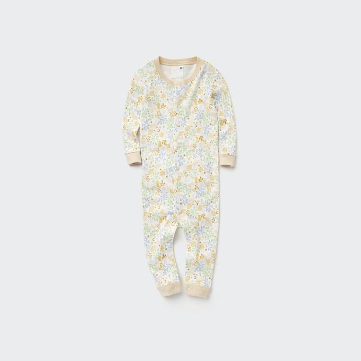 Uniqlo Joy Of Print Long-sleeve One-piece Outfit (woodland)