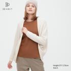 Uniqlo 3d Knit Souffle Yarn Long-sleeve Cardigan