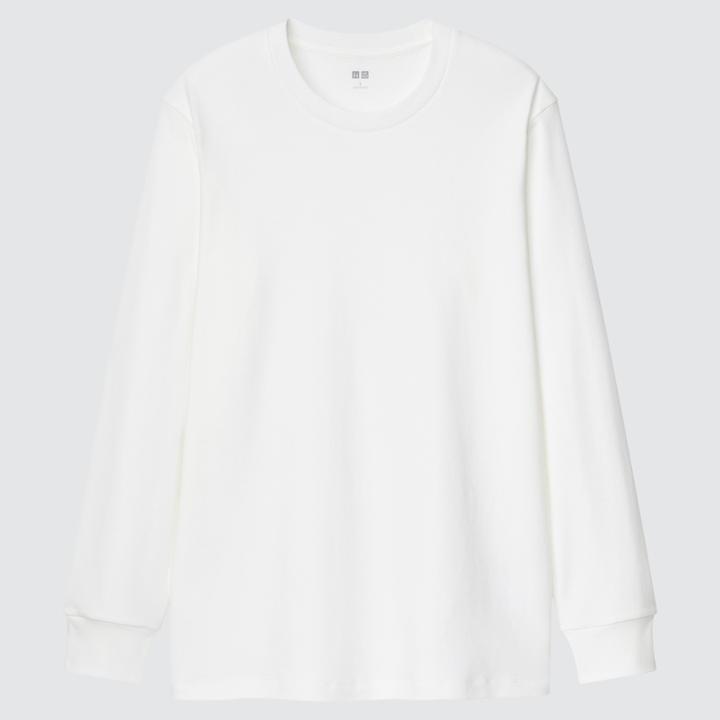 Uniqlo Brushed Cotton Crew Neck Long-sleeve T-shirt