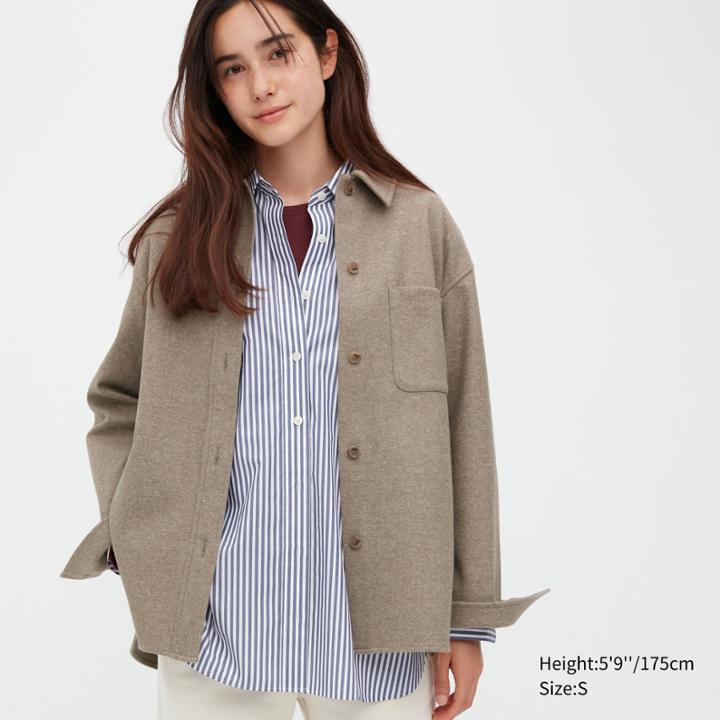 Uniqlo Brushed Jersey Shirt Jacket