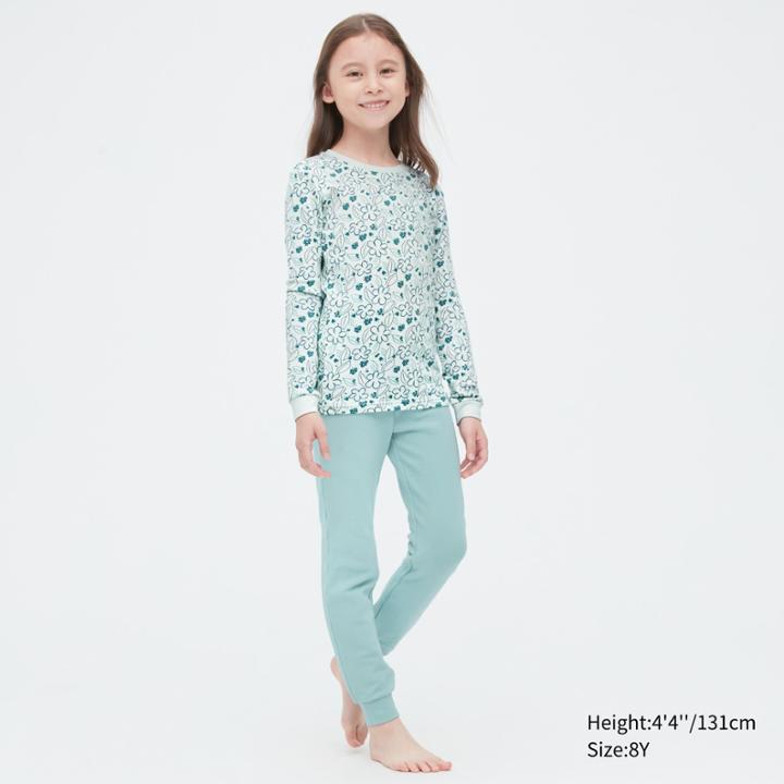 Uniqlo Ultra Stretch Sweat Long-sleeve Set (flower)