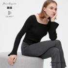 Uniqlo 3d Knit Ribbed Square Neck Sweater (mame Kurogouchi)