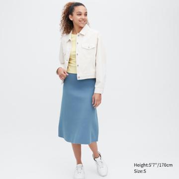 Uniqlo Smooth Cotton Blend Knitted Skirt