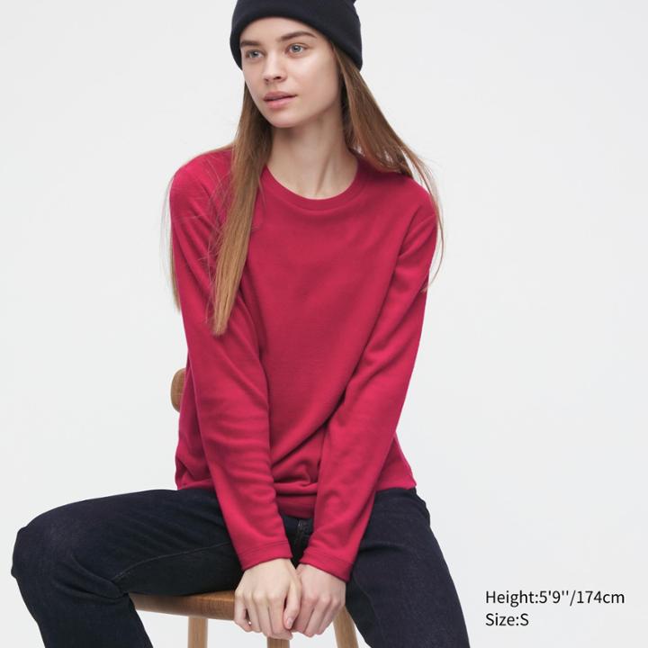 Uniqlo Heattech Fleece Crew Neck Long-sleeve T-shirt