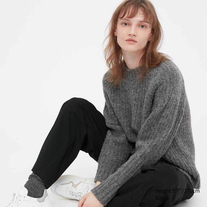 Uniqlo Low Gauge Mock Neck Long-sleeve Sweater