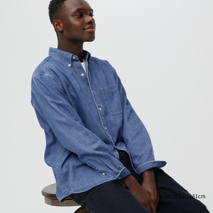 Uniqlo Denim Long-sleeve Shirt