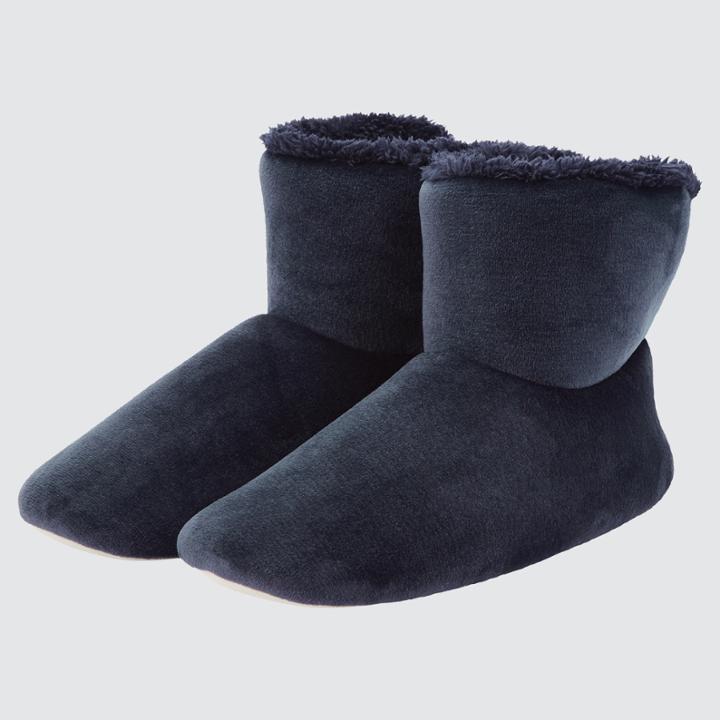 Uniqlo Fleece Velour Boot Slippers