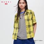Uniqlo Oversized Open Collar Short-sleeve Shirt (marni)