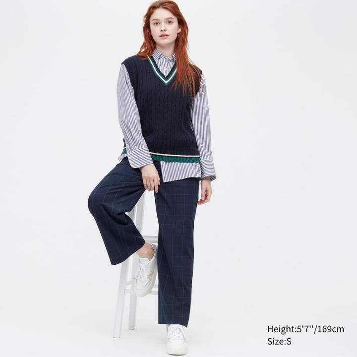 Uniqlo Wide-fit Pleated Pants (windowpane)