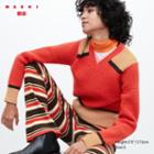 Uniqlo Knitted V-neck Long-sleeve Sweater (marni)