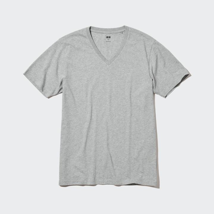 Uniqlo Supima- Cotton V-neck Short-sleeve T-shirt (2022 Edition)