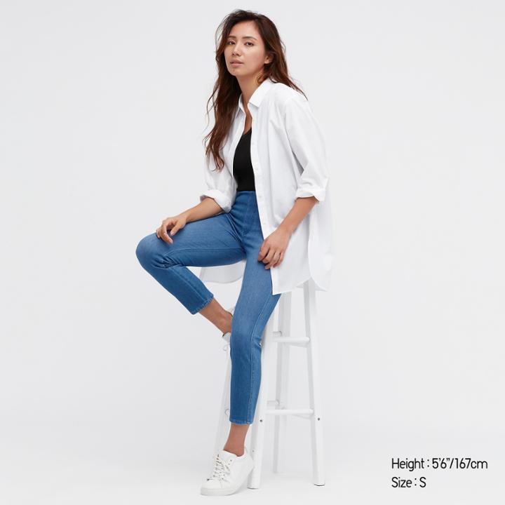 Uniqlo Ultra Stretch Denim Cropped Leggings Pants