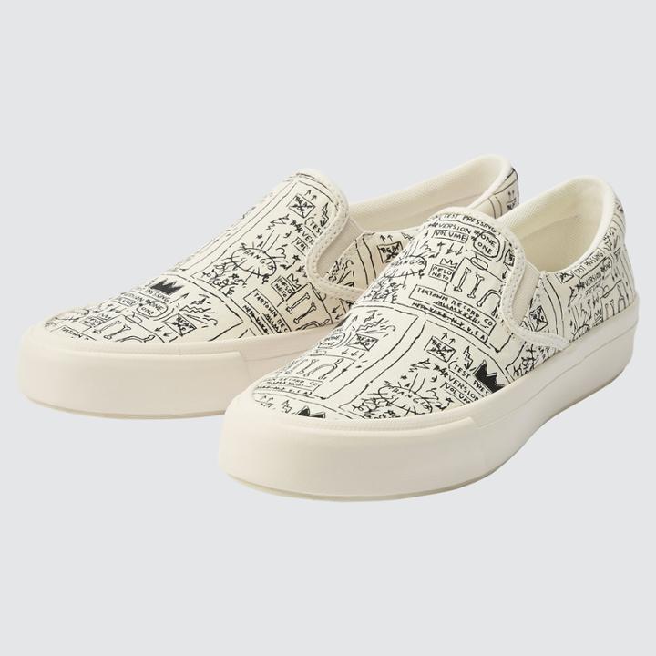 Uniqlo Jean-michel Basquiat Cotton Canvas Slip-ons
