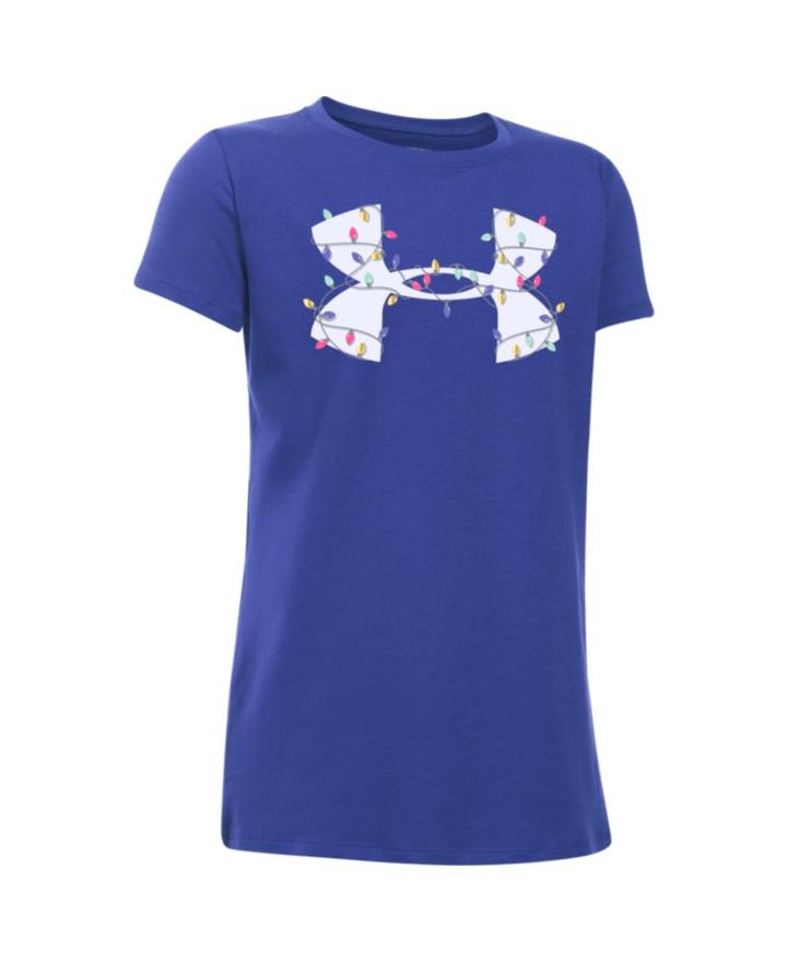 Under Armour Girls' Ua Holiday Big Logo T-shirt