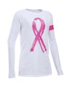 Under Armour Girls' Ua Power In Pink Ribbon Long Sleeve T-shirt