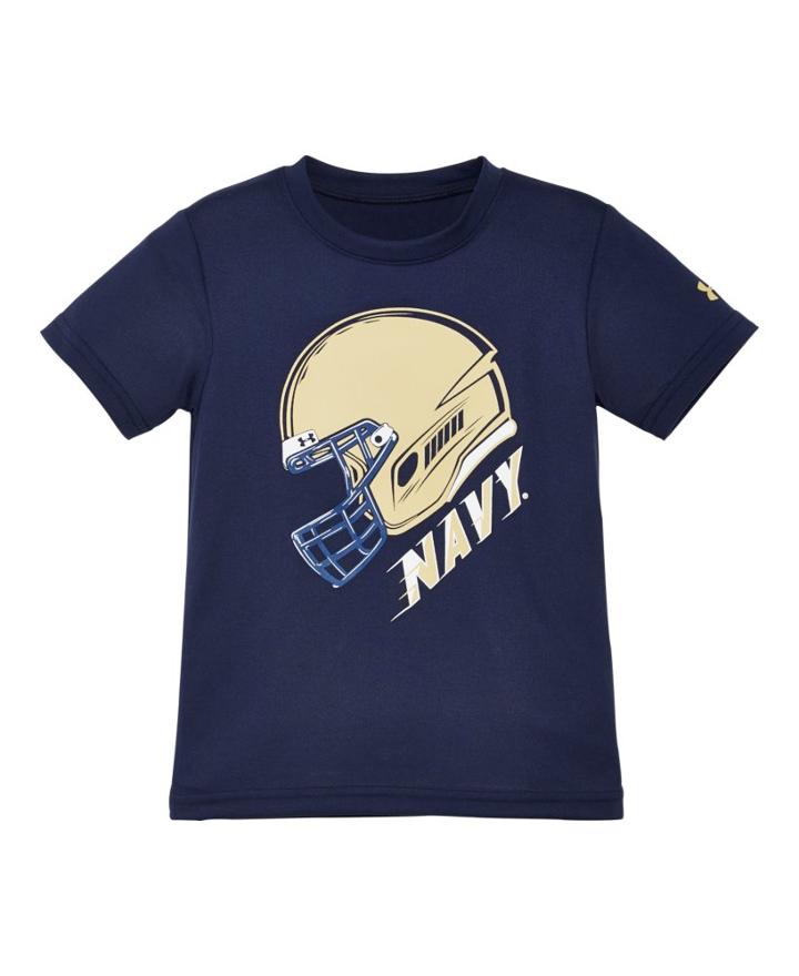 Under Armour Boys' Toddler Navy Helmet T-shirt