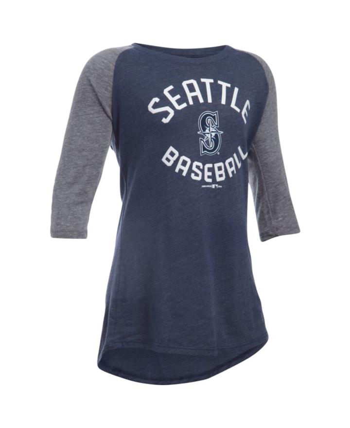 Under Armour Girls' Seattle Mariners Ua Tri-blend  Sleeve