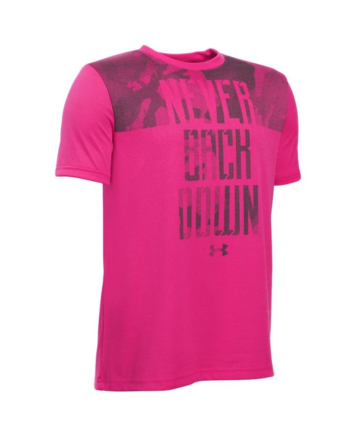 Under Armour Boys' Ua Power In Pink Never Back Down T-shirt