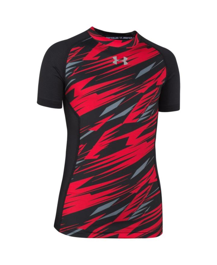Under Armour Boys' Ua Heatgear Armour Up Printed Short Sleeve Fitted Shirt