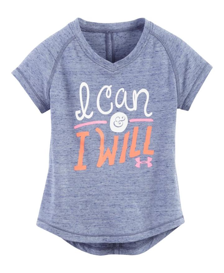 Under Armour Girls' Pre-school Ua I Can & I Will V-neck