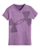 Under Armour Girls' Infant Ua Cropped Glitter Logo Top