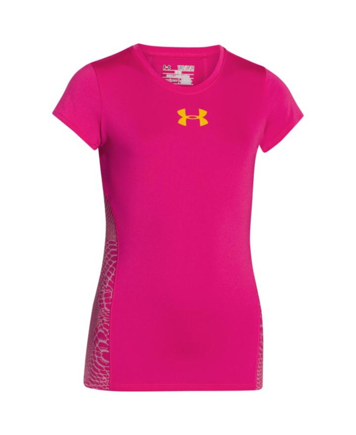 Under Armour Girls' Ua Heatgear Armour Short Sleeve