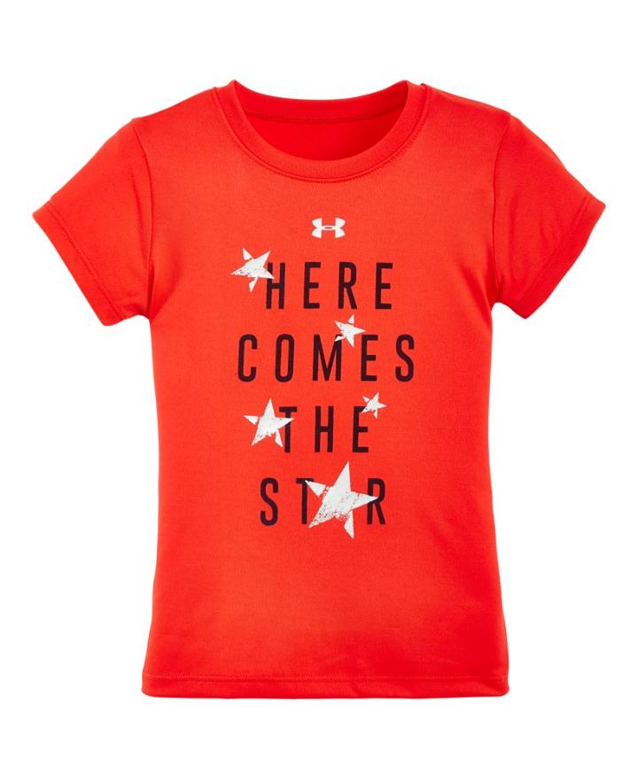 Under Armour Girls' Toddler Ua Here Comes The Star Short Sleeve T-shirt