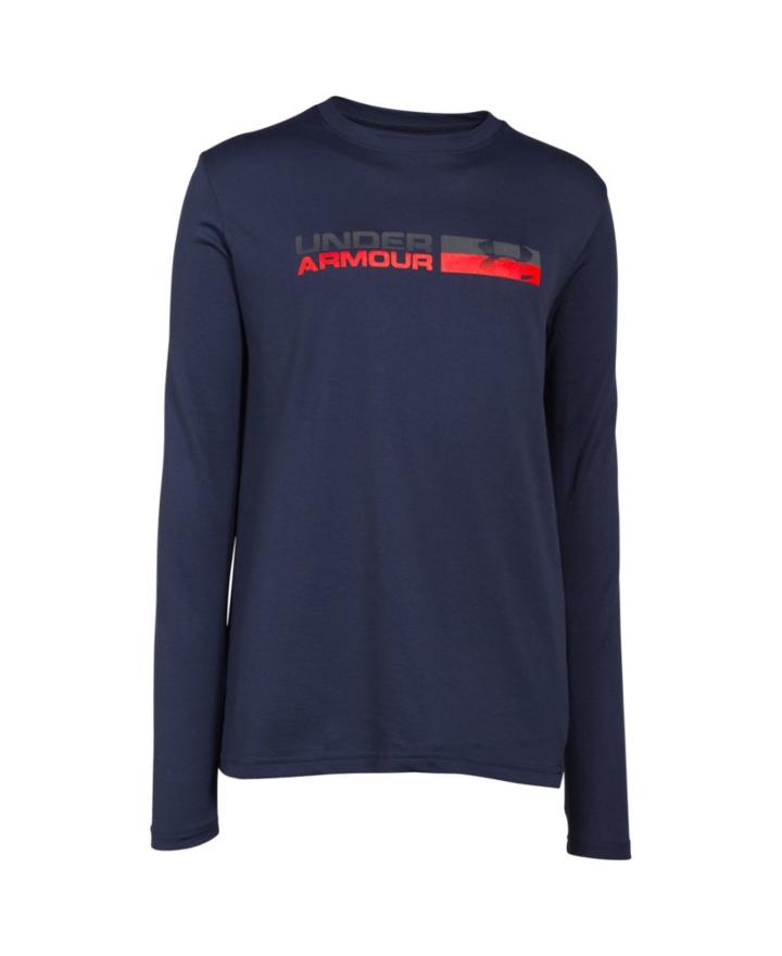 Under Armour Boys' Ua Back Stroke Long Sleeve T-shirt