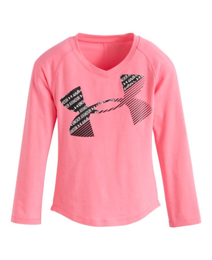 Under Armour Girls' Pre-school Ua Scripto Cropped Logo Long Sleeve