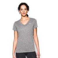 Under Armour Women's Ua Tech Heather Stripe V-neck