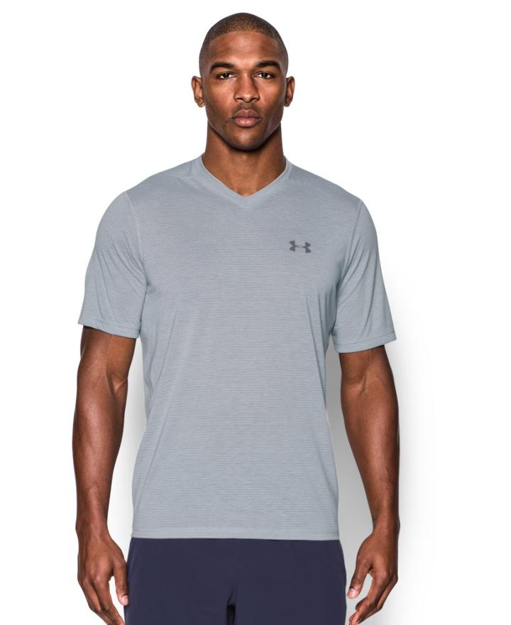 Under Armour Men's Ua Threadborne Striped V-neck T-shirt