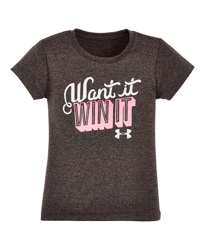 Under Armour Girls' Pre-school Ua Want It Win It Short Sleeve T-shirt