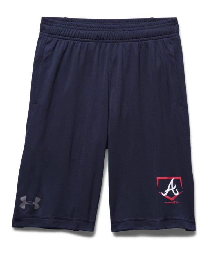 Under Armour Boys' Atlanta Braves Ua Raid Shorts