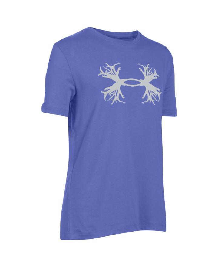 Under Armour Girls' Ua Charged Cotton Tri-blend Antler Short Sleeve T-shirt