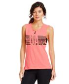 Under Armour Women's Charged Cotton Legacy Cherry Blossom Sleeveless Crew