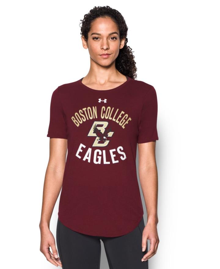 Under Armour Women's Boston College Charged Cotton Short Sleeve T-shirt