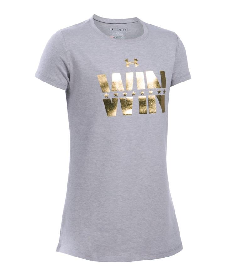 Under Armour Girls' Ua Win Short Sleeve T-shirt