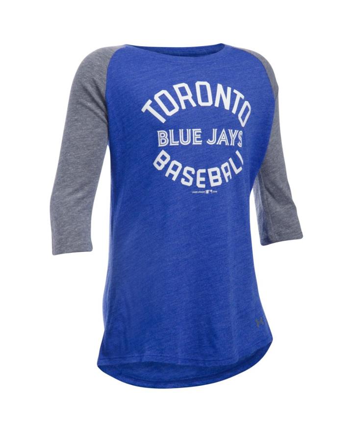 Under Armour Girls' Toronto Blue Jays Ua Tri-blend  Sleeve