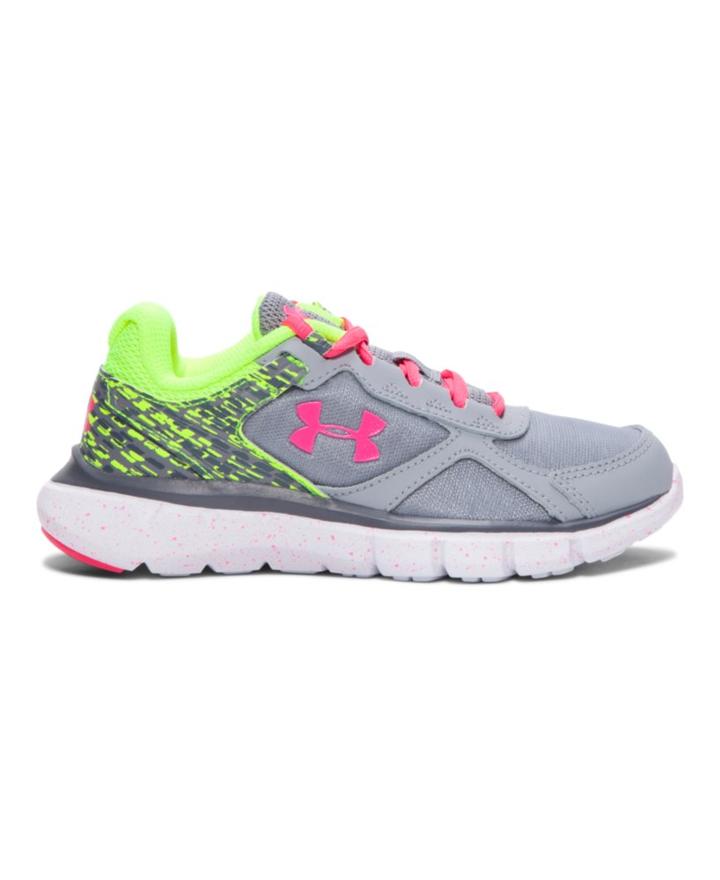 Under Armour Girls' Grade School Ua Micro G Velocity Graphic Running Shoes