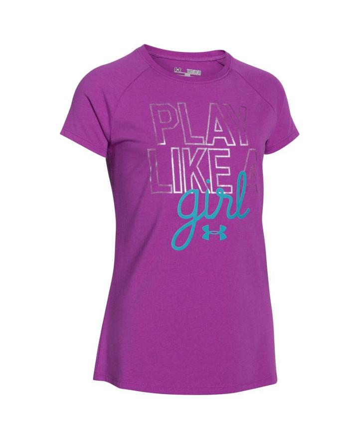 Under Armour Girls' Ua Play Like A Girl Short Sleeve