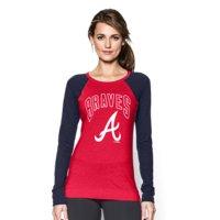 Under Armour Women's Atlanta Braves Ua Tri-blend Long Sleeve
