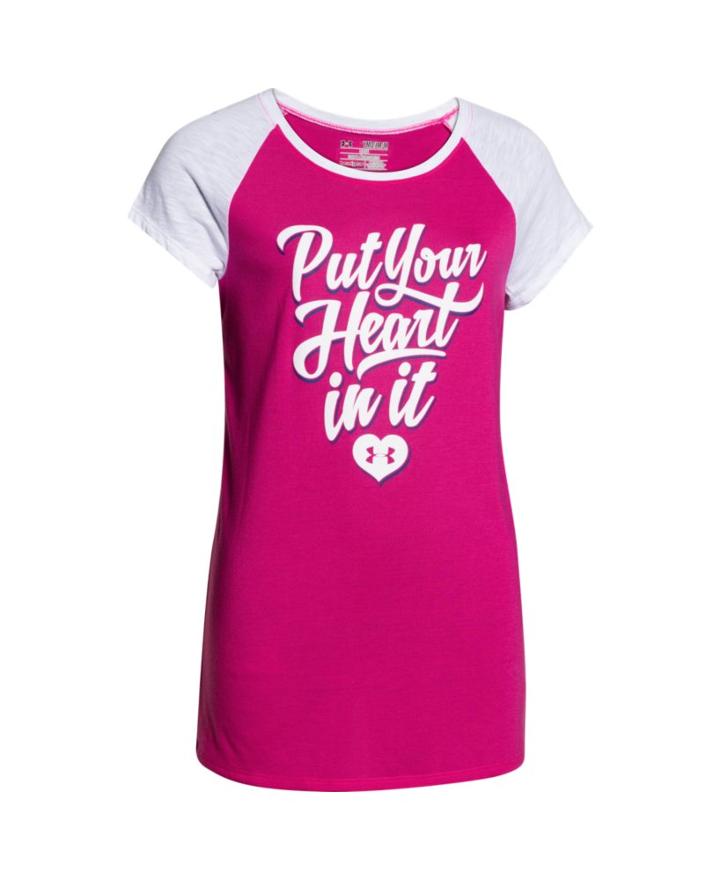 Under Armour Girls' Ua Put Your Heart In It Raglan