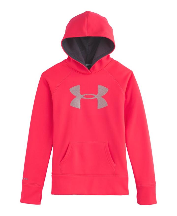 Under Armour Girls' Armour Fleece Storm Big Logo Hoodie