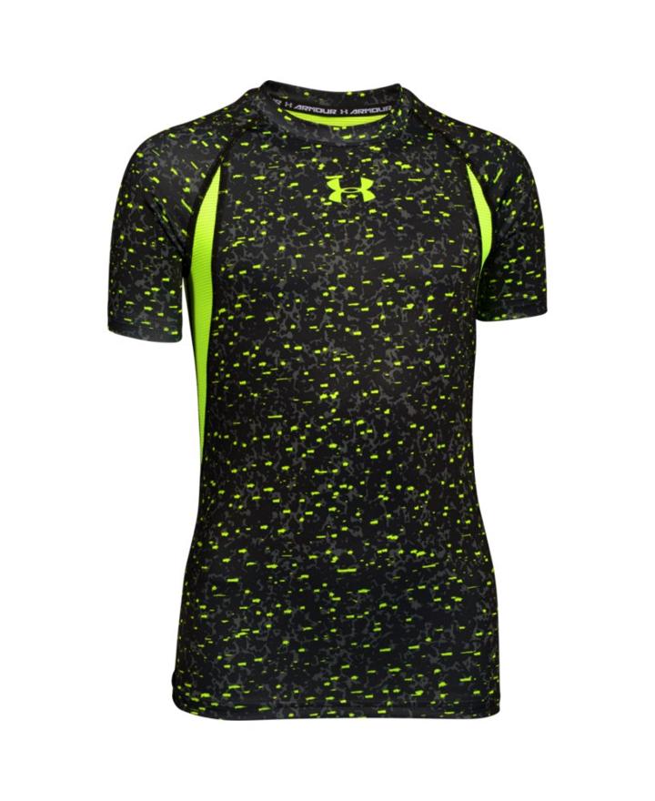 Under Armour Boys' Ua Heatgear Armour Up Printed Fitted Short Sleeve Shirt
