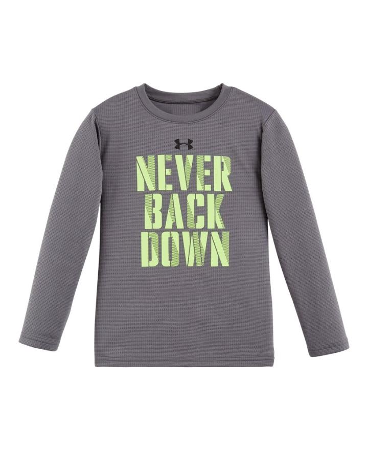 Under Armour Boys' Pre-school Ua I Can & I Will Waffle Crew Long Sleeve