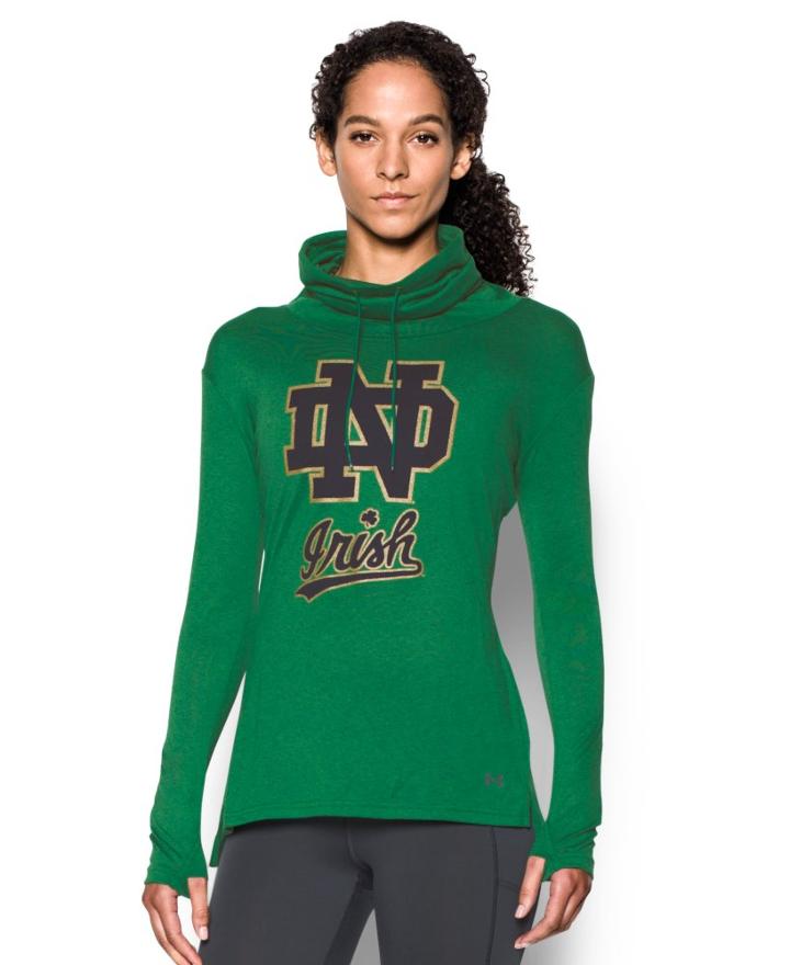 Under Armour Women's Notre Dame Ua Tech Cowl Long Sleeve