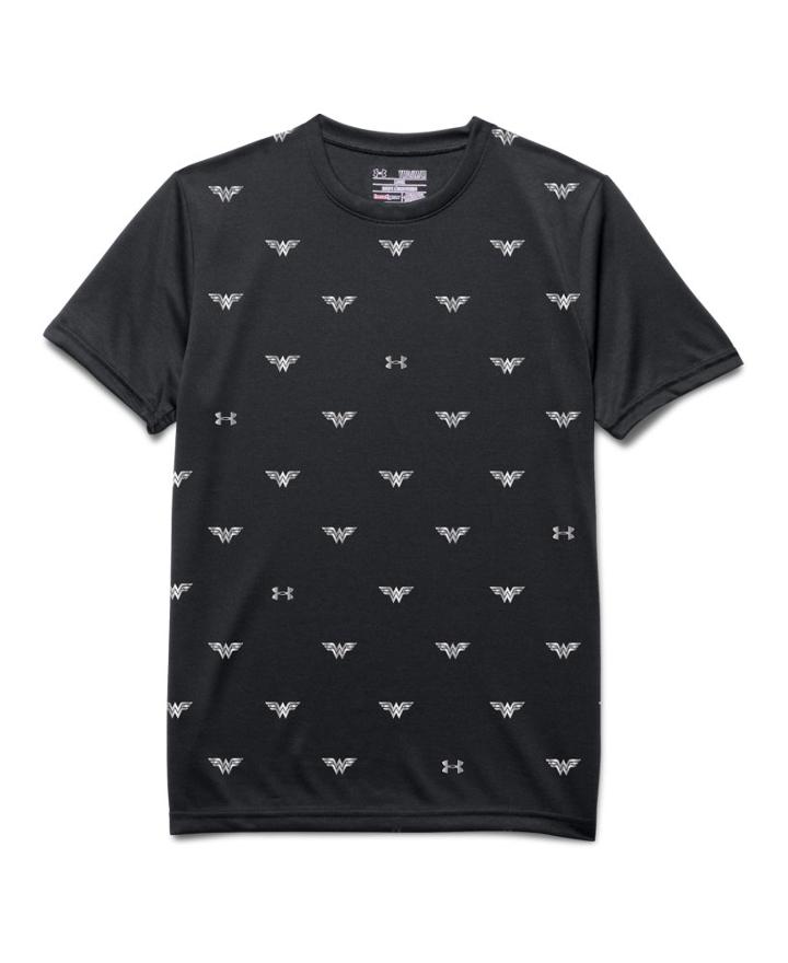 Girls' Under Armour Alter Ego Wonder Woman Allover Logo T-shirt