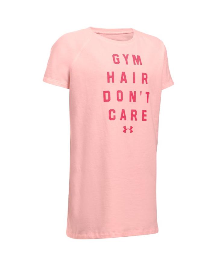 Under Armour Girls' Ua Gym Hair Don't Care Short Sleeve T-shirt